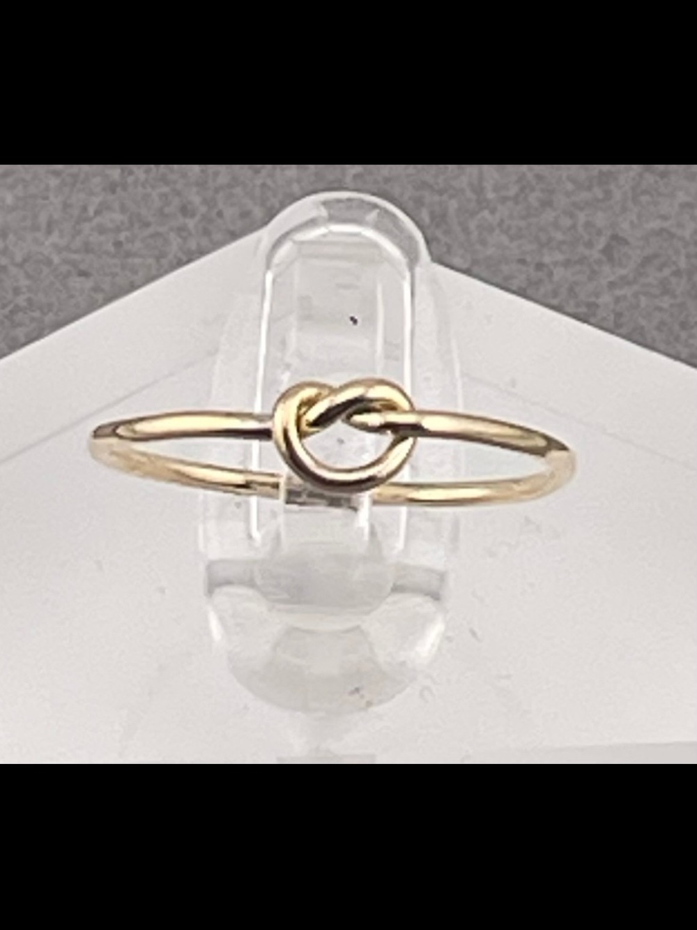 14k Solid Gold Knot Stackable Ring